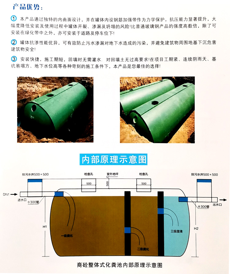 澄海玻璃钢化粪池